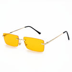 Vintage Rectangle Cat Eye Metal Frame  Sunglasses