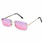 Vintage Rectangle Cat Eye Metal Frame  Sunglasses