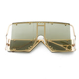 Oversized Square Mirror Sunglasses