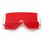 Oversized Square Mirror Sunglasses