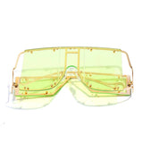 Oversized Square Mirror Sunglasses