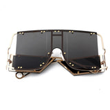 Oversized Square Mirror Sunglasses