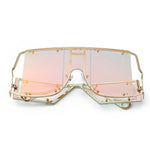 Oversized Square Mirror Sunglasses