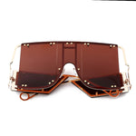 Oversized Square Mirror Sunglasses