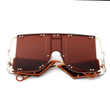 Oversized Square Mirror Sunglasses