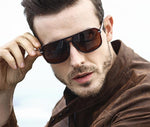 Polarized Sunglasses Men Oversized Square Mirror Driving Sun Glasses