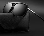 Polarized Sunglasses Men Oversized Square Mirror Driving Sun Glasses